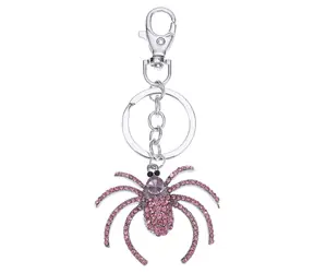 PINK Přívěsek na klíče stříbrný pavouk / Klíčenka / 12 cm