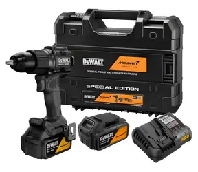 DeWalt McLaren F1 Team / Aku příklepová vrtačka / 18V / 2x 5,0 Ah XR Li-Ion / nabíječka