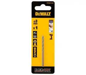 DeWalt Vrták do kovu HSS 3x61 mm / Vrták do kovu / Průměr 3 mm / Délka 61 mm