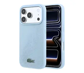 Lacoste Iconic Petit Pique Metal Logo modrá / Kryt pro iPhone 18 Pro Max / MagSafe / PVC