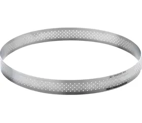 De Buyer 3099.09 / Forma na tarty / Perforovaná / Nerez / O 24,5 cm