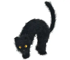 SPARKYS Dekorace kocour černý / Halloweenská dekorace / 22 cm