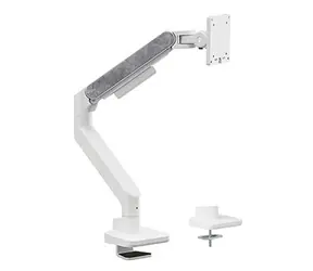 Powerton ERGO MONOA bílá / Stolní držák monitoru / 17-49" / nosnost 20 kg / VESA 75x75-100x100 / svorka