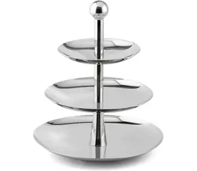 Weis Servírovací stojan 3 patra nerez / Servírovací stojan / nerezová ocel / průměr 27 cm