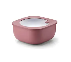 GUZZINI Dóza na potraviny ECO STORE&MORE červená / Nízká čtvercová / 1900 ml
