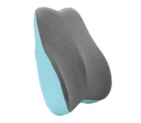 Powerton ERGO PASTEL EDITION modrá / Bederní opěrka / paměťová pěna / omyvatelný potah