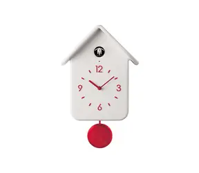 Guzzini HOME QQ bílá / Kukačkové hodiny / s kyvadlem / ABS plast