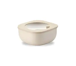Guzzini ECO STORE&MORE dóza na potraviny bílá / Dóza na potraviny / 975 ml / nízká čtvercová / stohovatelná