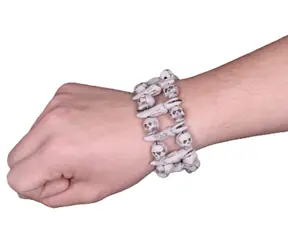 SPARKYS Náramek lebky a tesáky / Karnevalový doplněk