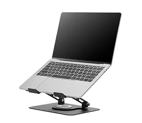 Powerton ERGO ANGULO černá / Držák na notebook / Otočný 360° / Skládací / Výška 33-304 mm / Nosnost 5 kg