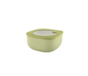 Guzzini Eco Store & More zelená / Mělká dóza na potraviny / 975 ml / 16x16x7,8 cm