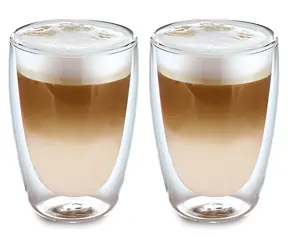Weis Sklenice na kávu dvoustěnná / Sklenice / dvojité sklo / 350 ml / sada 2 ks