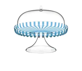 Guzzini DOLCEVITA tyrkysová / Podnos na dort s víkem / ISCC+ bioplast / O 31 cm / v 27 cm