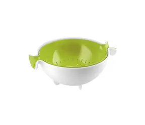 Guzzini SPIN&DRAIN zelená / Cedník s mísou / Polypropylen