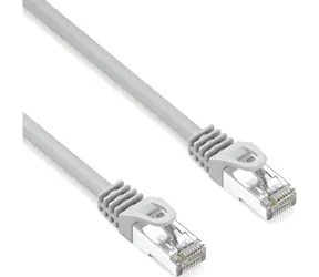 Logo LAN kabel S/FTP Cat 6a 1m šedá / Patch kabel / 2x RJ45 / 10 Gb/s / PVC