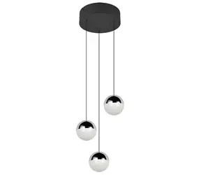 Reality Senta černá / Závěsné svítidlo / LED / 3x5W / 4000K / 800lm / IP20