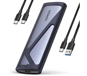 Ugreen CM400 šedá / Externí box pro SSD M.2 / NVMe + SATA / USB-C 3.2 Gen 2 / 10 Gbit/s / 4 disky