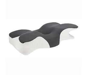 POWERTON Ergonomický polštář ERGO NUVIA šedá / PU pěna / snímatelný povlak / 615x340x130 mm