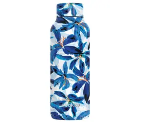 Quokka Solid blue hibiscus / Nerezová termoláhev / 510 ml / dvouplášťová