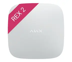 Ajax ReX 2 bílá / Rozšiřovač dosahu / 868 MHz / dosah 1700 m / pro systém Ajax