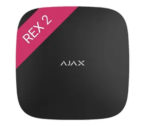 Ajax ReX 2 černá / Rozšiřovač dosahu / 868 MHz / dosah 1700 m / pro systém Ajax
