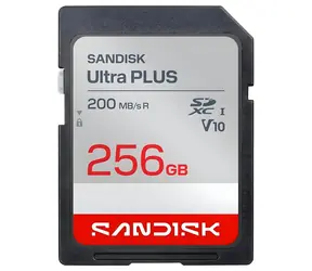 SanDisk Ultra Plus SDXC 256GB / Paměťová karta / UHS-I / U1 / Class 10 / 200 MB/s