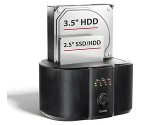 AXAGON ADSA-SC CLONE MASTER / Dokovací stanice / 2x SATA 6G 2.5"/3.5" SSD/HDD / USB-C 5Gbps / funkce klonování