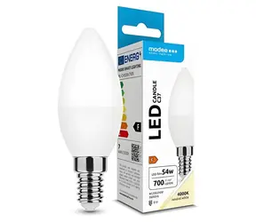 Modee E14 7W svíčka studená 4000K / Žárovka / 700 lm / náhrada za 54W / 25000h