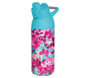 Quokka Tide floral jumble / Sportovní láhev / Nerezová / 700 ml / S pítkem