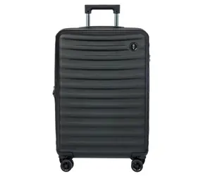 Bric's Nausicaa Trolley M černá / Kufr / rozšiřitelný / 69 cm / polykarbonát / 4 kolečka 360° / TSA zámek