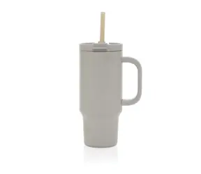 XD Design Uzavíratelný termohrnek s brčkem 480 ml béžová / Termohrnek / nerezová ocel / dvojitá stěna / BPA free