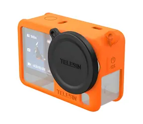 Telesin S6-PTC-11OG oranžová / Ochranné pouzdro / pro DJI Osmo Action 6 / silikon / se šňůrkou na krk
