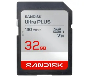 SanDisk Ultra PLUS SDHC 32GB / Paměťová karta / UHS-I / Class 10 / U1 / 130 MB/s
