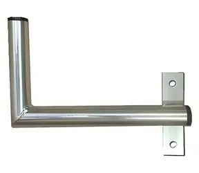 WFmetal Anténní držák na zeď 25 cm pravý / Držák antény / vyložení 250 mm / O 32 mm / galvanický zinek