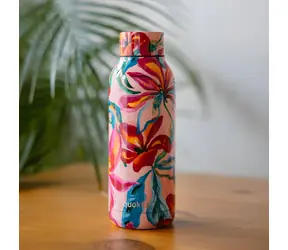 Quokka Solid tropical bloom / Nerezová termoláhev / 510 ml / dvouplášťová