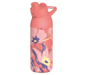 Quokka Tide coral sketch / Sportovní láhev / Nerezová / 700 ml / S pítkem