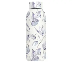 Quokka Solid Grey Bouquet / Nerezová termoláhev / 510 ml / dvouplášťová
