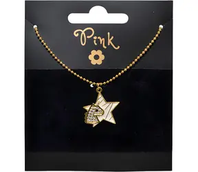 PINK Náhrdelník Hvězda s jednorožcem / Náhrdelník / Zlatá barva