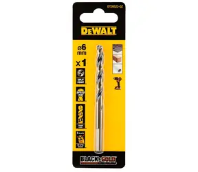DeWalt Vrták do kovu HSS 6x93 mm / Vrták do kovu / Průměr 6 mm / Délka 93 mm