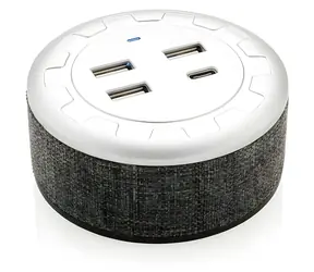 XD Design Vogue šedá / USB nabíječka / 3x USB-A + 1x USB-C / 4,1 A / kabel 1 m