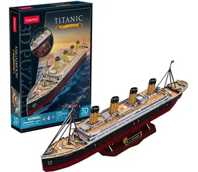 CUBICFUN 3D puzzle Titanic / 125 dílků / 60,9 x 10,1 x 20,8 cm