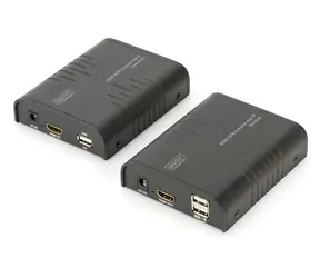 Digitus HDMI KVM IP Extender Set černá / KVM extender / Cat5e / 120 m / Full HD 60Hz