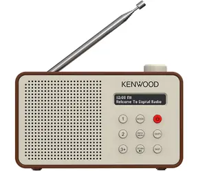 Kenwood CR-M25DAB-T Moka / DAB+ rádio / ASA bezpečnostní výstraha / Bluetooth 5.3 / USB-C / výdrž baterie 7 h