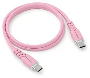 Powerton ENERGY PASTEL EDITION růžová / Kabel / USB-C / silikonový / PD 60W / 1 m