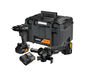 DeWalt McLaren F1 Team / Sada aku nářadí / Vrtačka a úhlová bruska / 18V / 2x 5,0 Ah XR Li-Ion / nabíječka / kufr