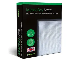Meaco HEPA filtr H13 pro odvlhčovače Dry Arete 10L a 12L / Filtr / 3 ks