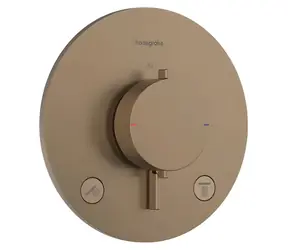 Hansgrohe Termostatická baterie pod omítku kartáčovaný bronz / Sprchová baterie / Pro 2 spotřebiče