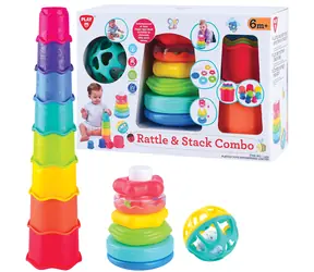 PLAYGO Sada chrastítek a stohovacích kroužků / Chrastítko / Plast / od 6 měsíců