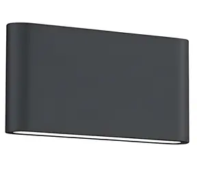 Trio Thames II antracitová / Nástěnné svítidlo / LED / IP54 / 800 lm / 3000K
