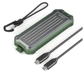 Orico OTPX-G2 šedozelená / Externí box pro M.2 NVMe/SATA SSD / USB-C 3.2 / odolné provedení